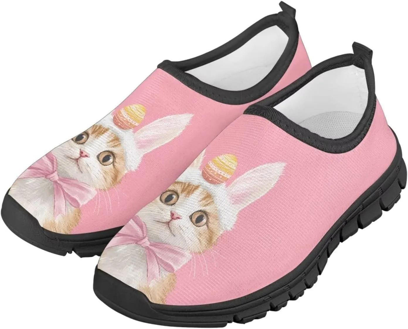 Girls Slip On Shoes Tennis Running Shoes Boys Lightweight Breathable Sneakers for Kids