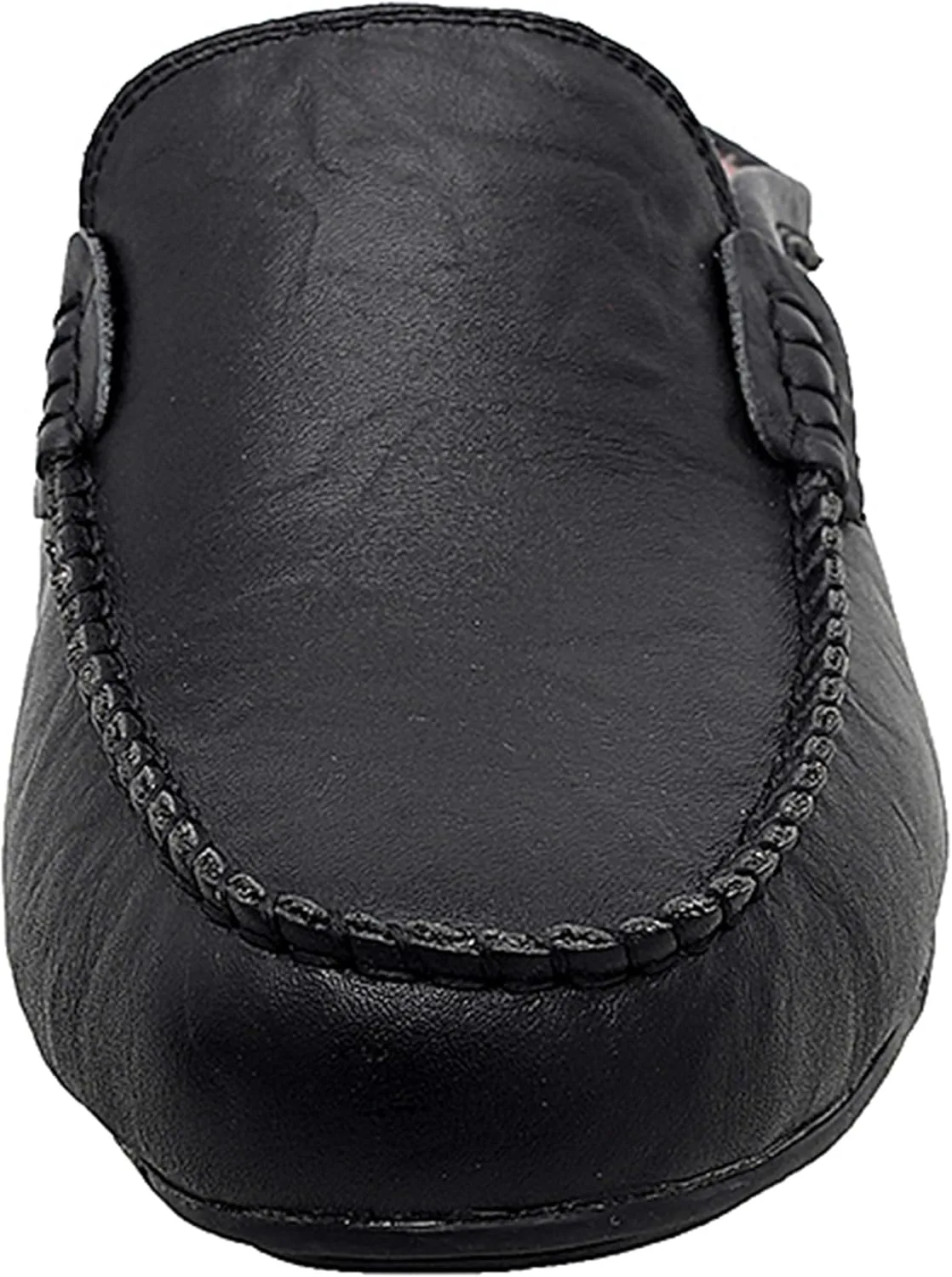 Go Tour Mens Mules Clog Slippers Breathable Punching Leather Slip on Shoes Casual Loafers