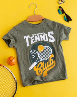 GREEN MELANGE BOYS T-SHIRT - DOQAS