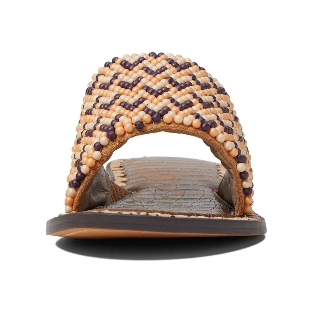 Gunner Beaded Leather Slide Sandals