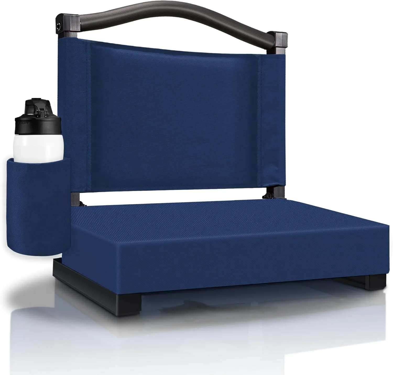 HABUTWAY Stadium Seat with Back Support and Thick Cushion Wide Bleacher Chairs with Back and Cushion Hold up 350lbs Stadium Chair with Shoulder Strap and Pocket
