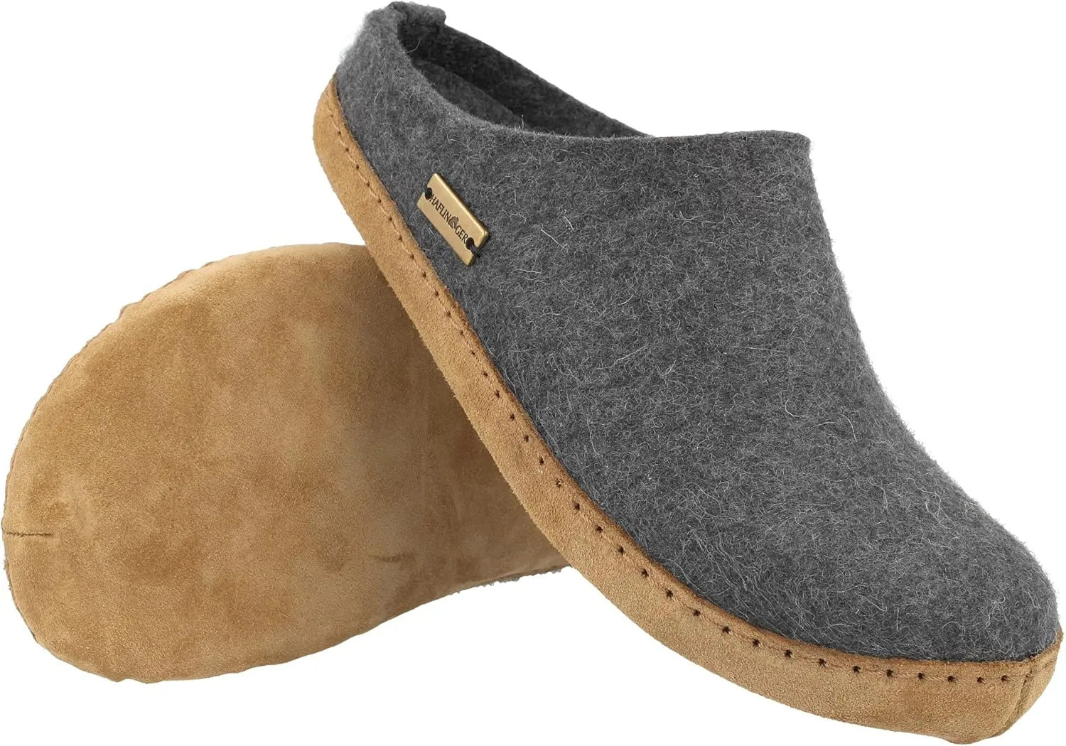 HAFLINGER Unisex Emils Wool Felt Slide Slippers