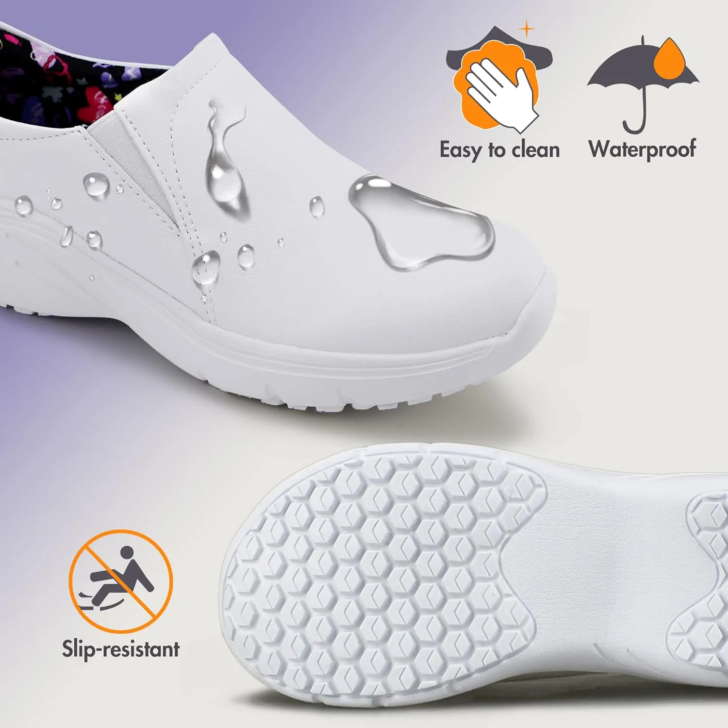 Hawkwell Women's Slip On Lightweight Slip Resistant Comfort Nursing Shoes