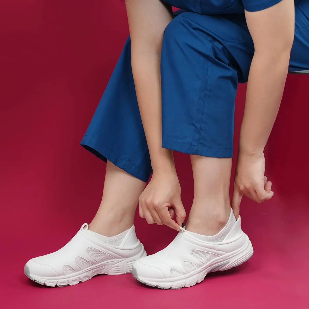 Hawkwell Women's Slip On Two-Way Lightweight Nursing Shoes Breathable Non Slip Work Shoes