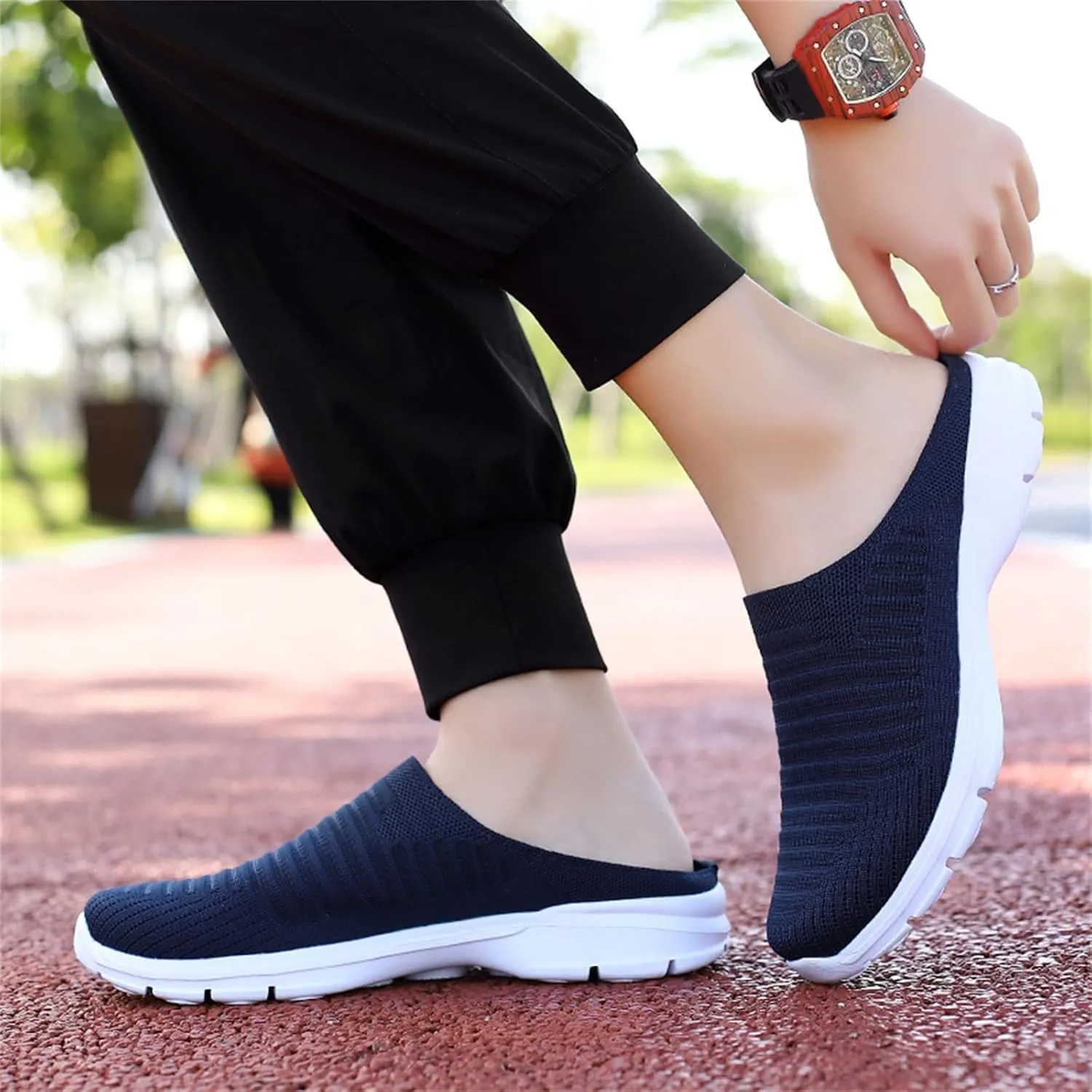 Heated Slippers for Men Rechargeable Lightweight Slip On Flat Casual Half Slippers Disposable Slippers Large Men