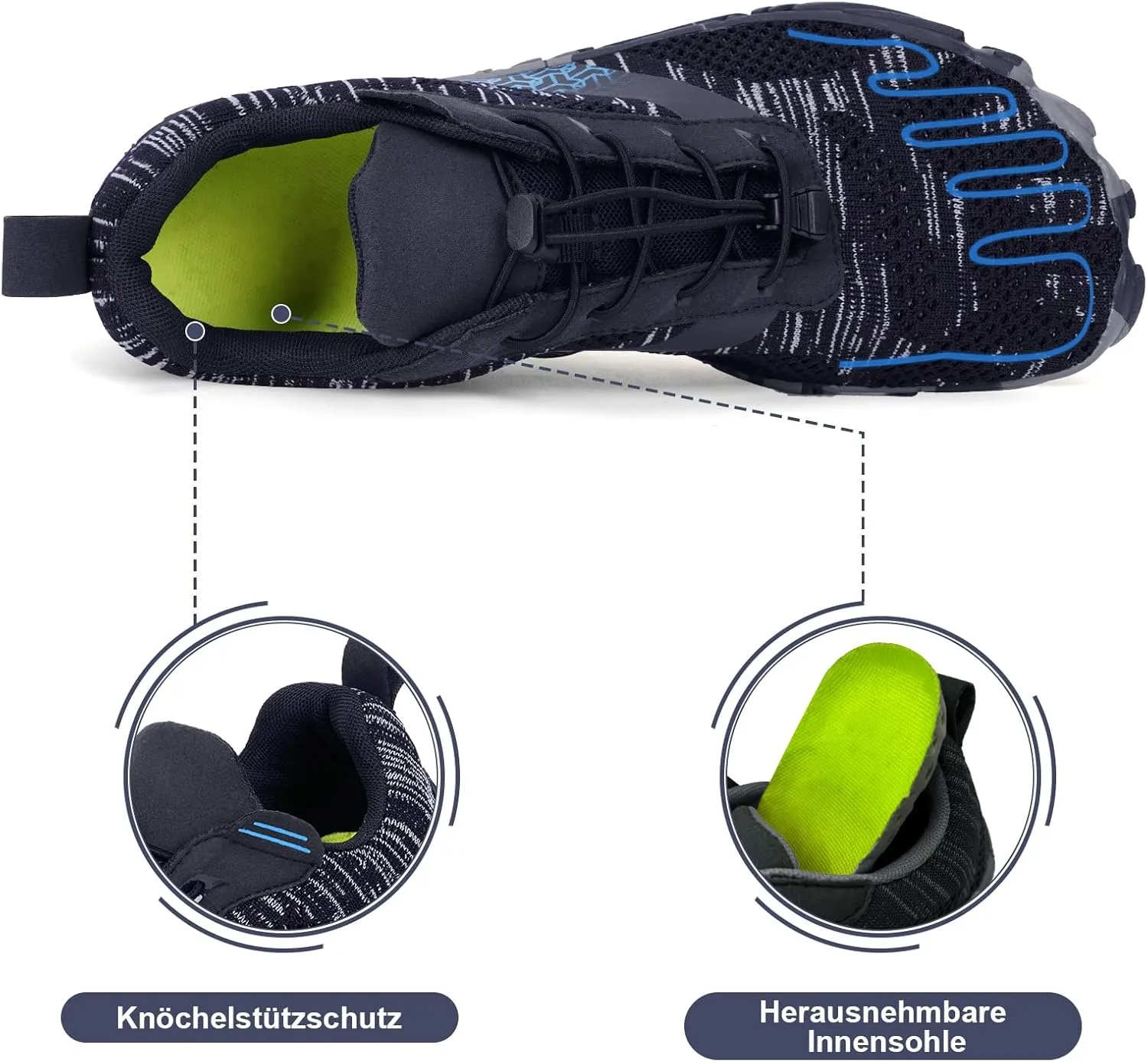 Hike Barefoot Shoes Women Minimalist Trail Running Shoe Non-Slip Breathable Wide Toe Shoes Zero Drop Lightweight Hiking Shoes
