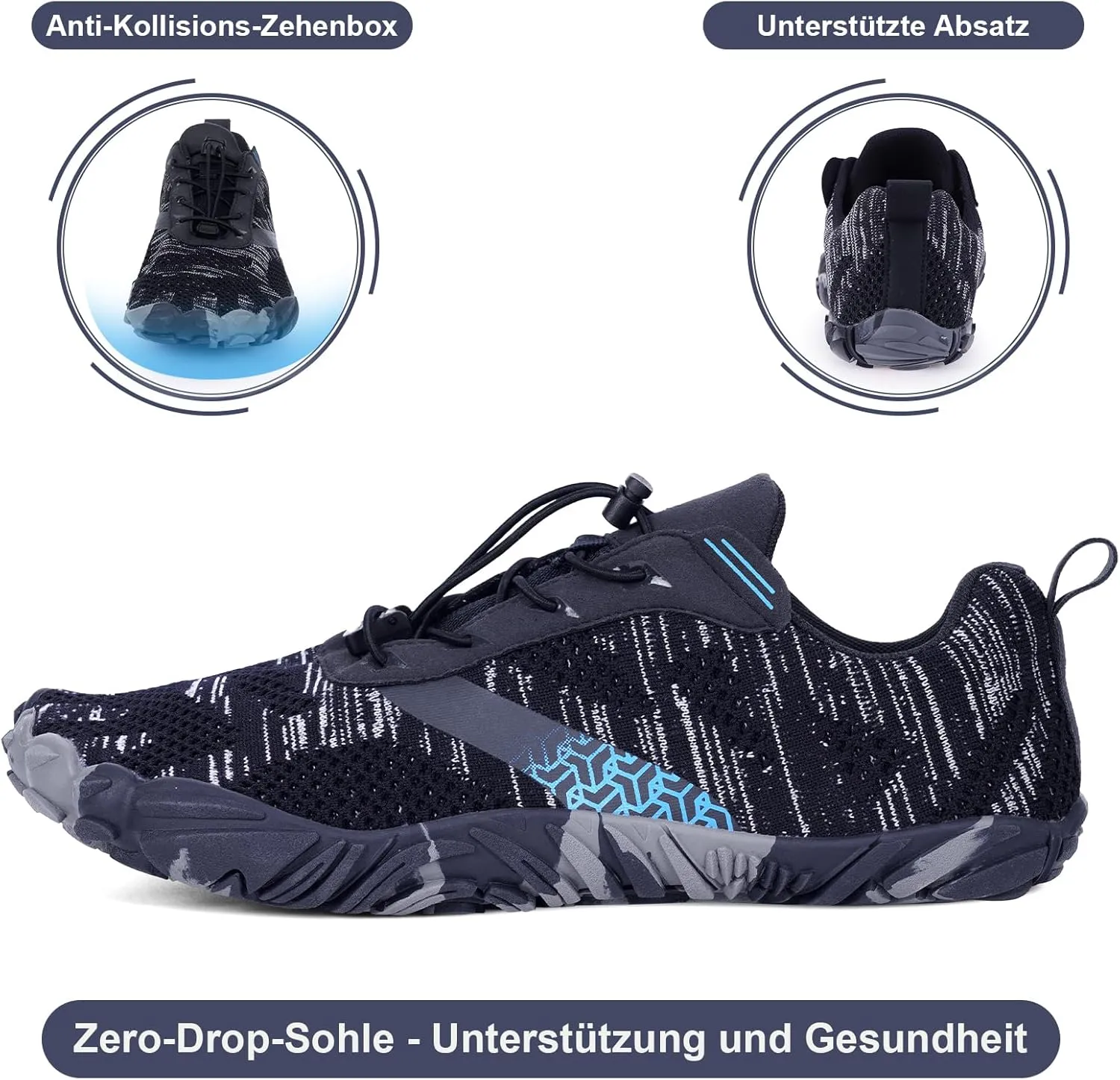 Hike Barefoot Shoes Women Minimalist Trail Running Shoe Non-Slip Breathable Wide Toe Shoes Zero Drop Lightweight Hiking Shoes