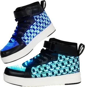Hot Dingding Fiber Optic LED Shoes for Women Men Light Up Sneakers for Adult USB Charging Flashing Luminous Trainers Shoes