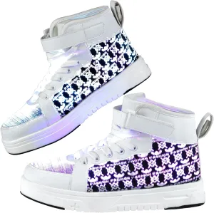 Hot Dingding Fiber Optic LED Shoes for Women Men Light Up Sneakers for Adult USB Charging Flashing Luminous Trainers Shoes