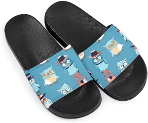Howilath Cute Animals Pattern Summer Slide Slippers for Women Kids, Soft Sole Non-Slip Open Toe Slippers Slide Sandal
