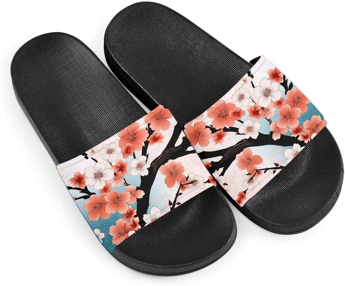 Howilath Novelty Animals Pattern Women's Slide Sandals, Casual Soft Sole Open Toe Non-Slip Single Band Slide Sandals