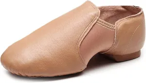 HROYL Boys and Girls Jazz Dance Shoes Slip and Elastic Child‘s Leather Jazz Dance Shoes,TJ-jazz-X025