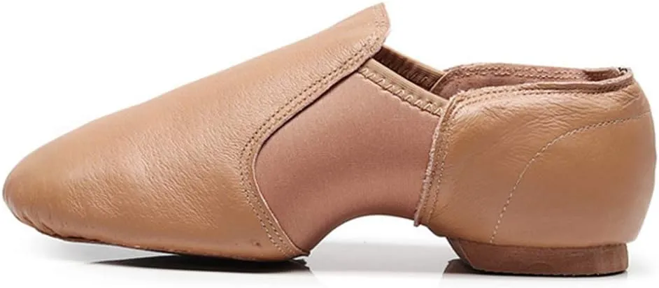 HROYL Boys and Girls Jazz Dance Shoes Slip and Elastic Child‘s Leather Jazz Dance Shoes,TJ-jazz-X025