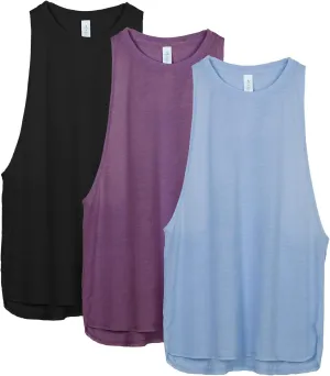 icyzone Women's Racerback High Neck Workout Athletic Yoga Muscle Tank Tops