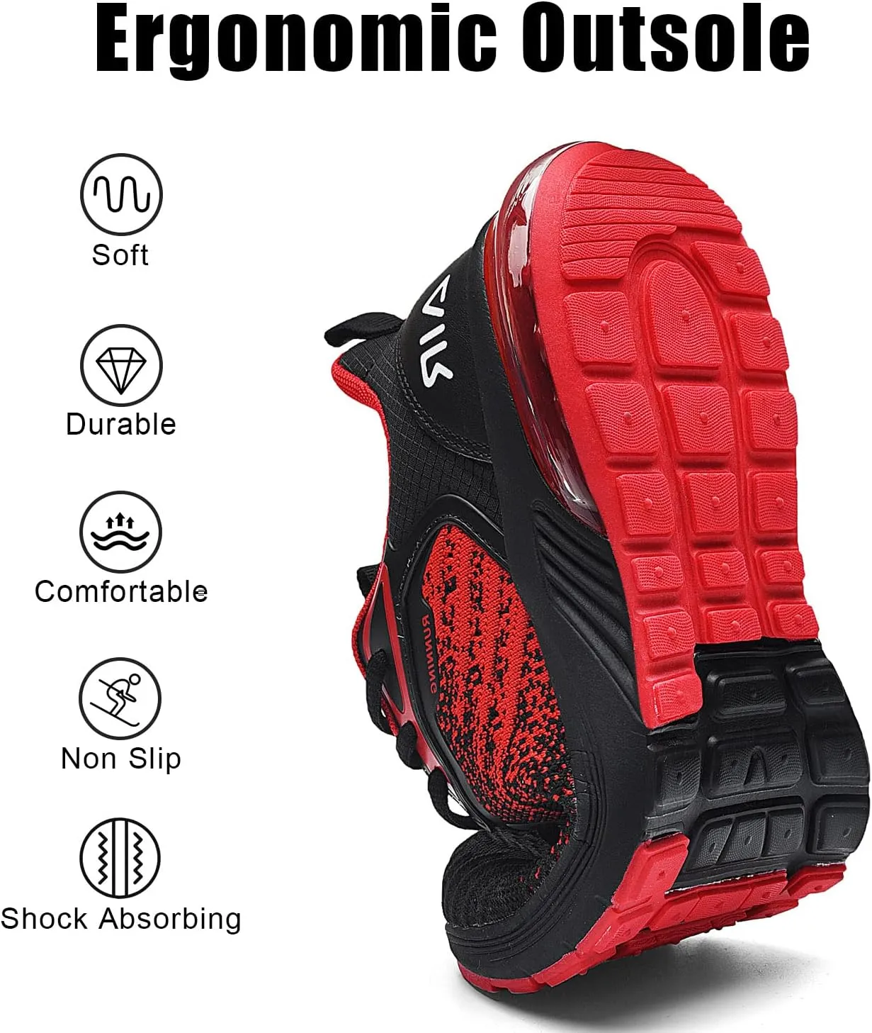IIV Mens Air Running Shoes Casual Tennis Walking Athletic Gym Fashion Lightweight Slip On Sneakers