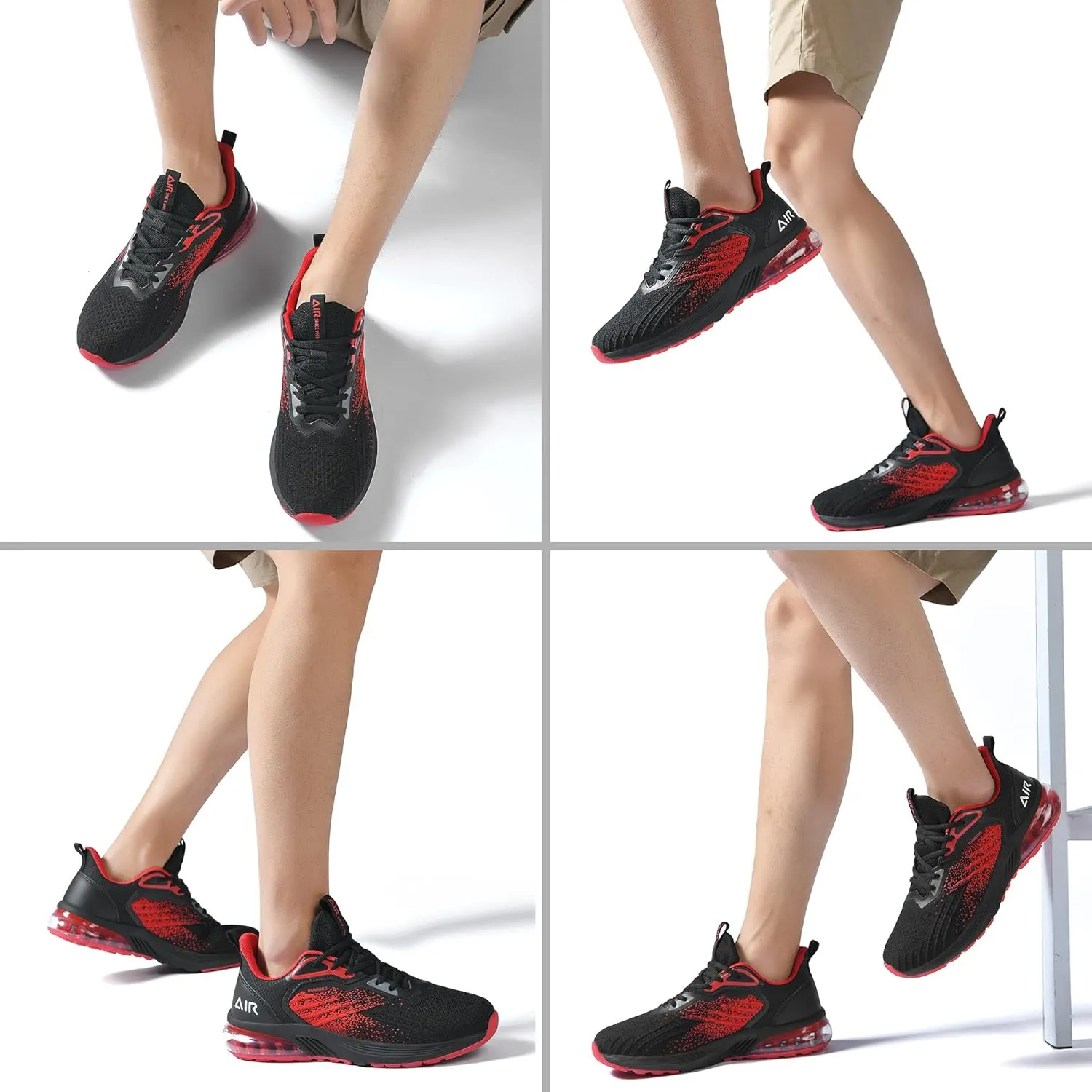IIV Mens Air Running Shoes Casual Tennis Walking Athletic Gym Fashion Lightweight Slip On Sneakers