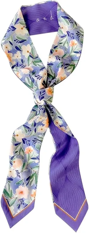 IMLECK Fashion Silk Feeling Headscarf for Women Girls Lightweight Graceful Scarf