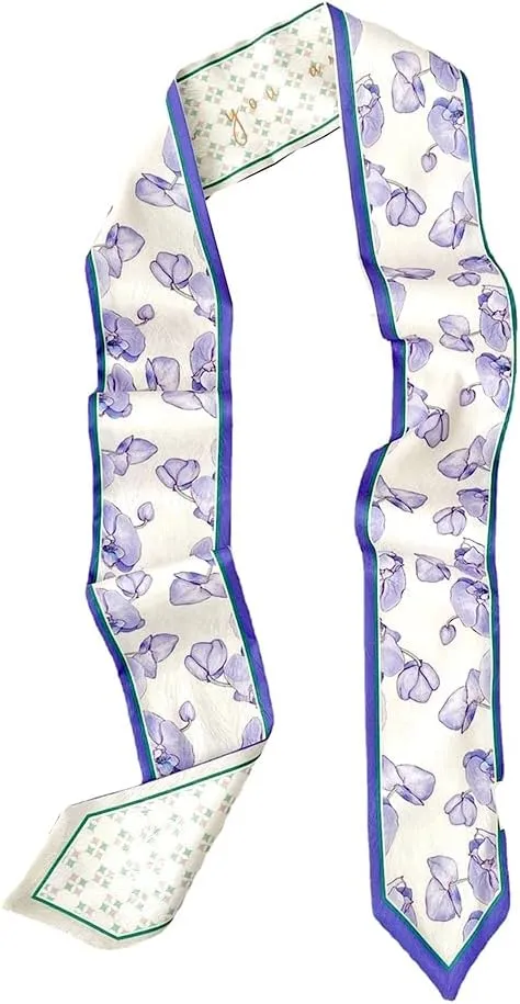 IMLECK Fashion Silk Feeling Headscarf for Women Girls Lightweight Graceful Scarf