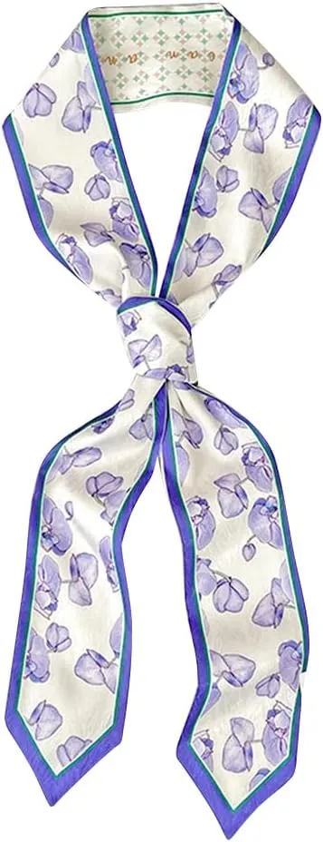 IMLECK Fashion Silk Feeling Headscarf for Women Girls Lightweight Graceful Scarf