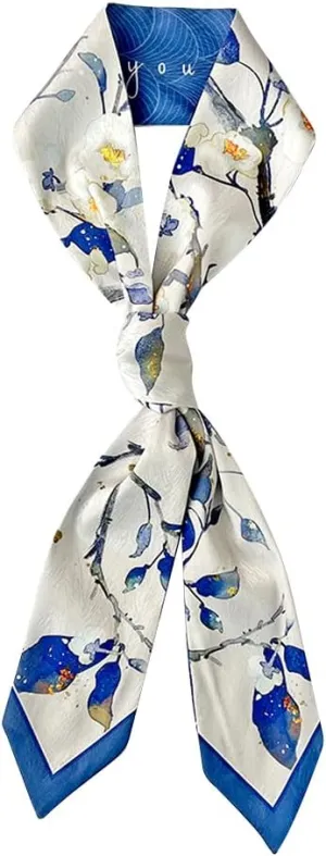 IMLECK Fashion Silk Feeling Headscarf for Women Girls Lightweight Graceful Scarf