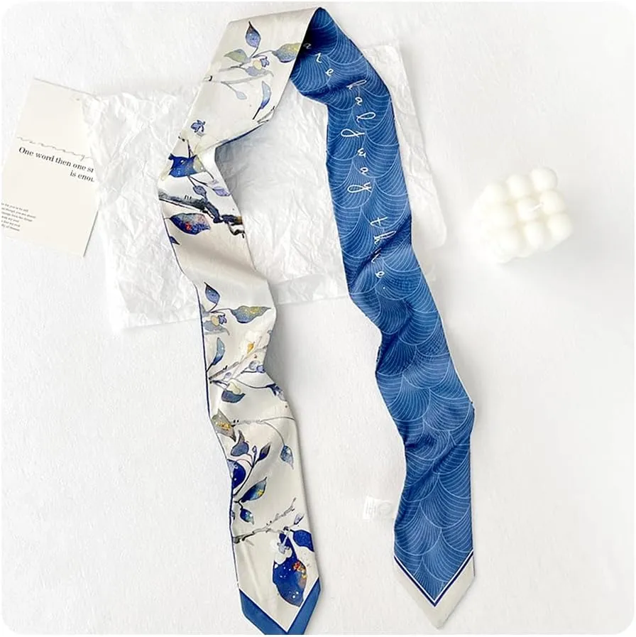 IMLECK Fashion Silk Feeling Headscarf for Women Girls Lightweight Graceful Scarf