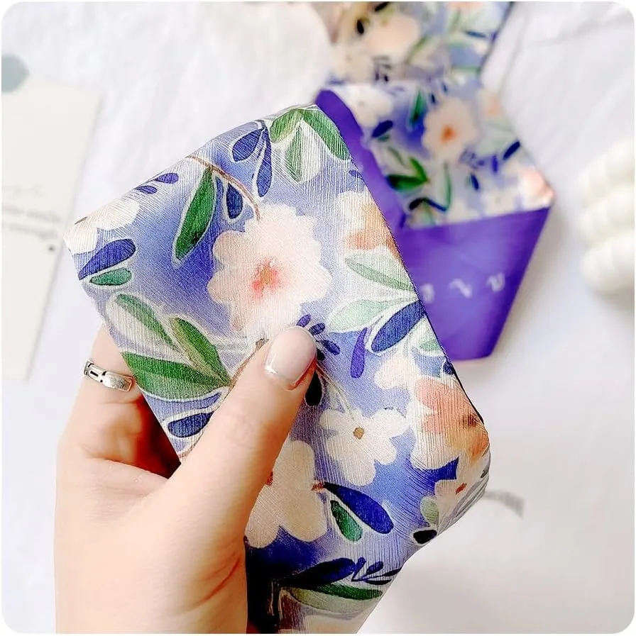 IMLECK Fashion Silk Feeling Headscarf for Women Girls Lightweight Graceful Scarf