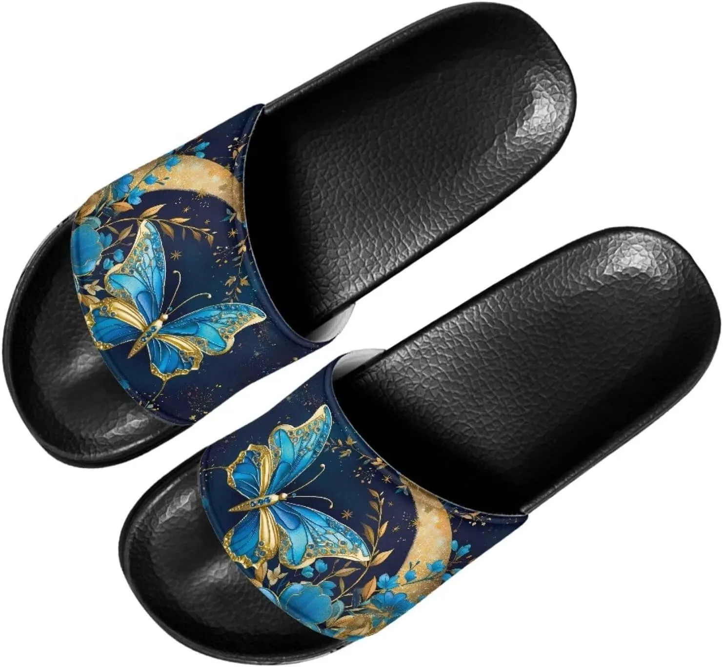 INSTANTARTS Women's Slide Sandals Lightweight Non-slip Athletic Sandals Open Toe Slip-on Slippers Flip Flops