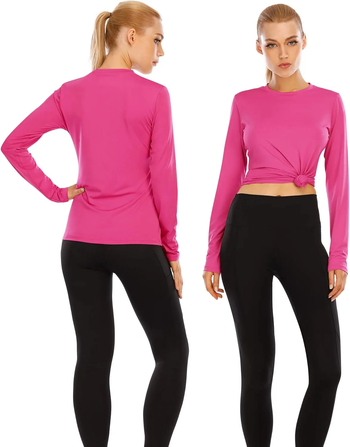 isnowood Women's Sun Protection Long Sleeve Shirts, UPF 50  UV Swim Rash Guard Shirt, Lightweight Workout Hiking Running Tops