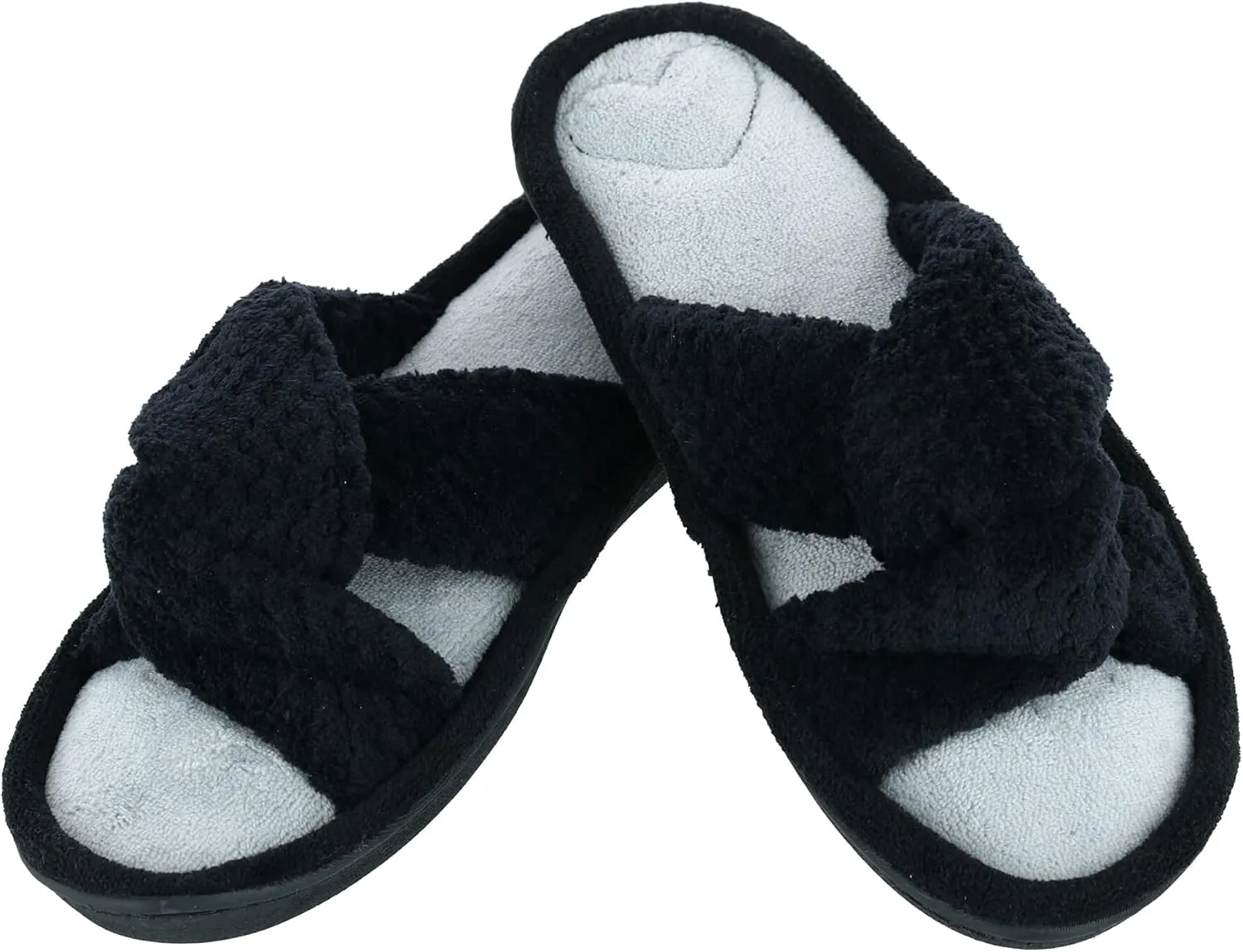 isotoner Womens Recycled Popcorn Microterry Twist Slide