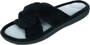 isotoner Womens Recycled Popcorn Microterry Twist Slide