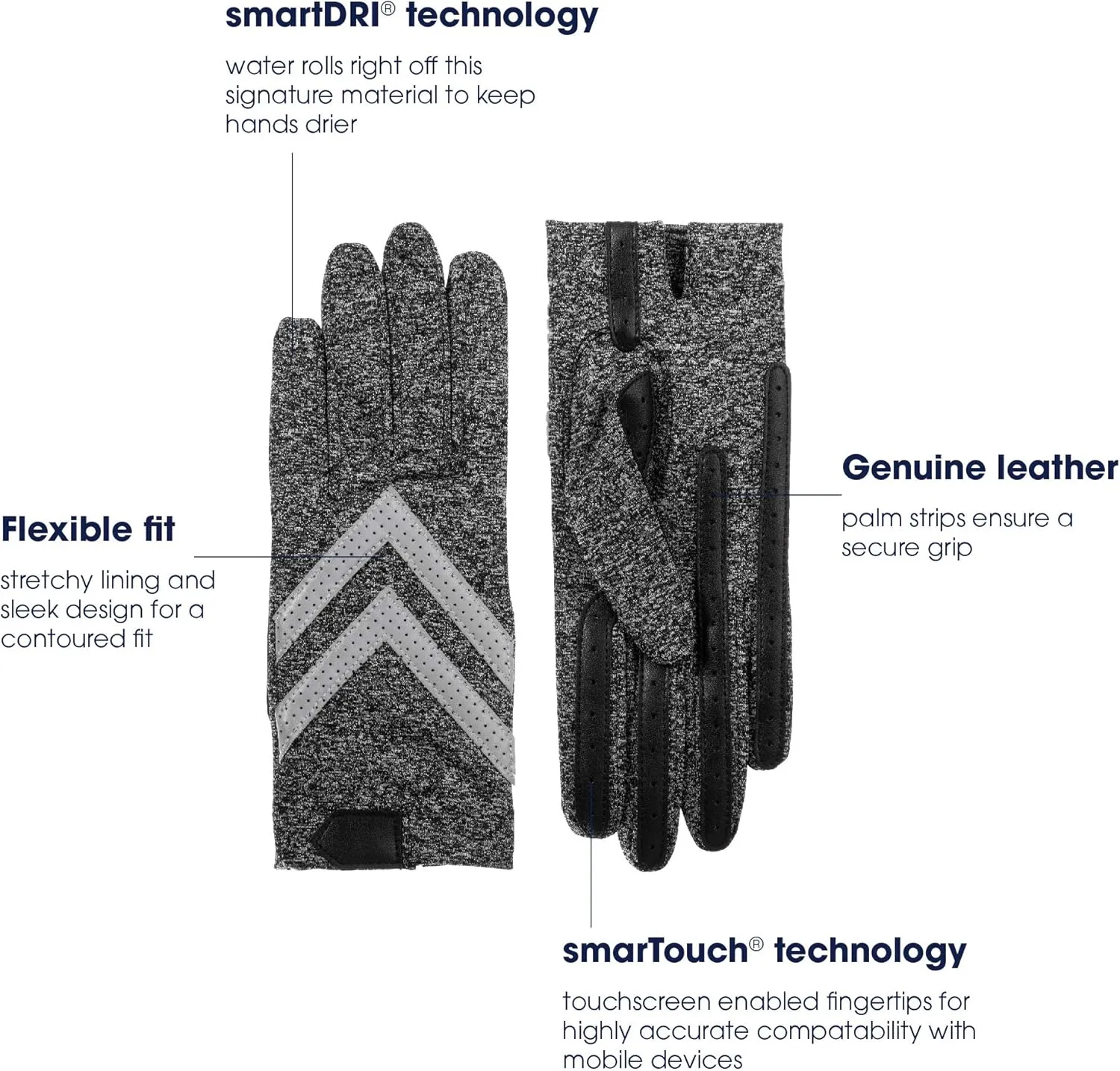 isotoner Women's Spandex Shortie Touchscreen Gloves