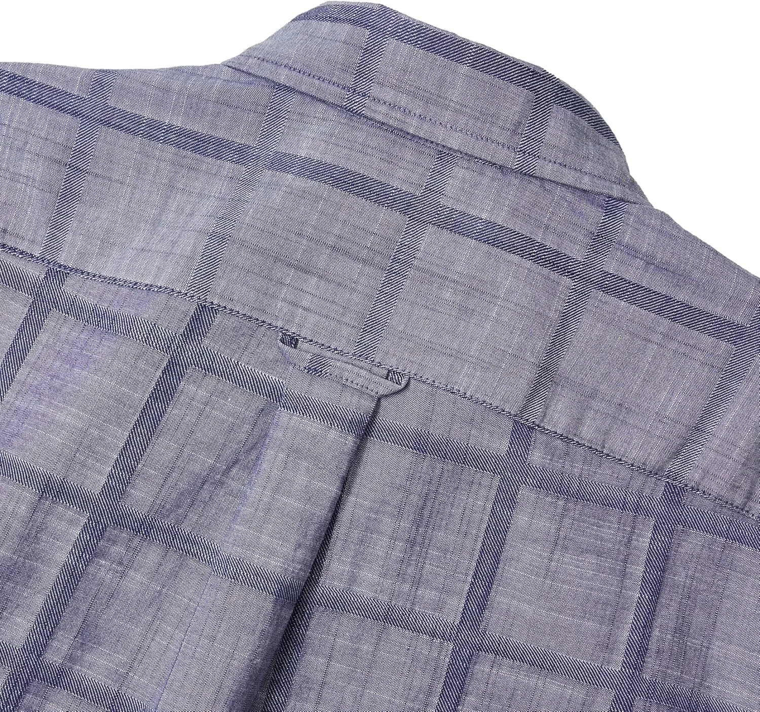 IZOD Men's Big and Tall Saltwater Short Sleeve Windowpane Button Down Shirt