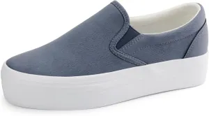JABASIC Women Slip-on Platform Loafers Casual Comfortable Loafer Shoes