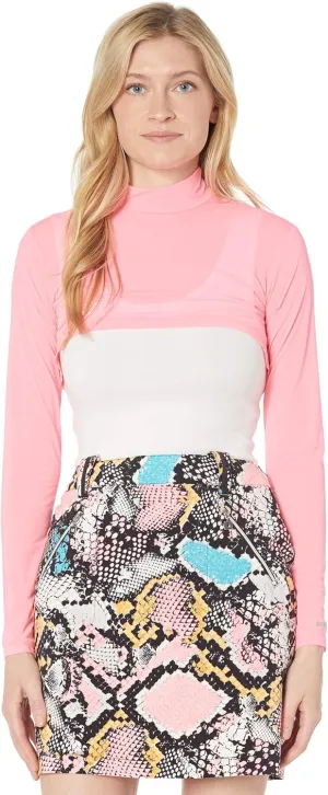 Jamie Sadock® Sunsense® 35 SPF Lightweight Mock Neck Crop Layering Top – Outfit for College & Gym