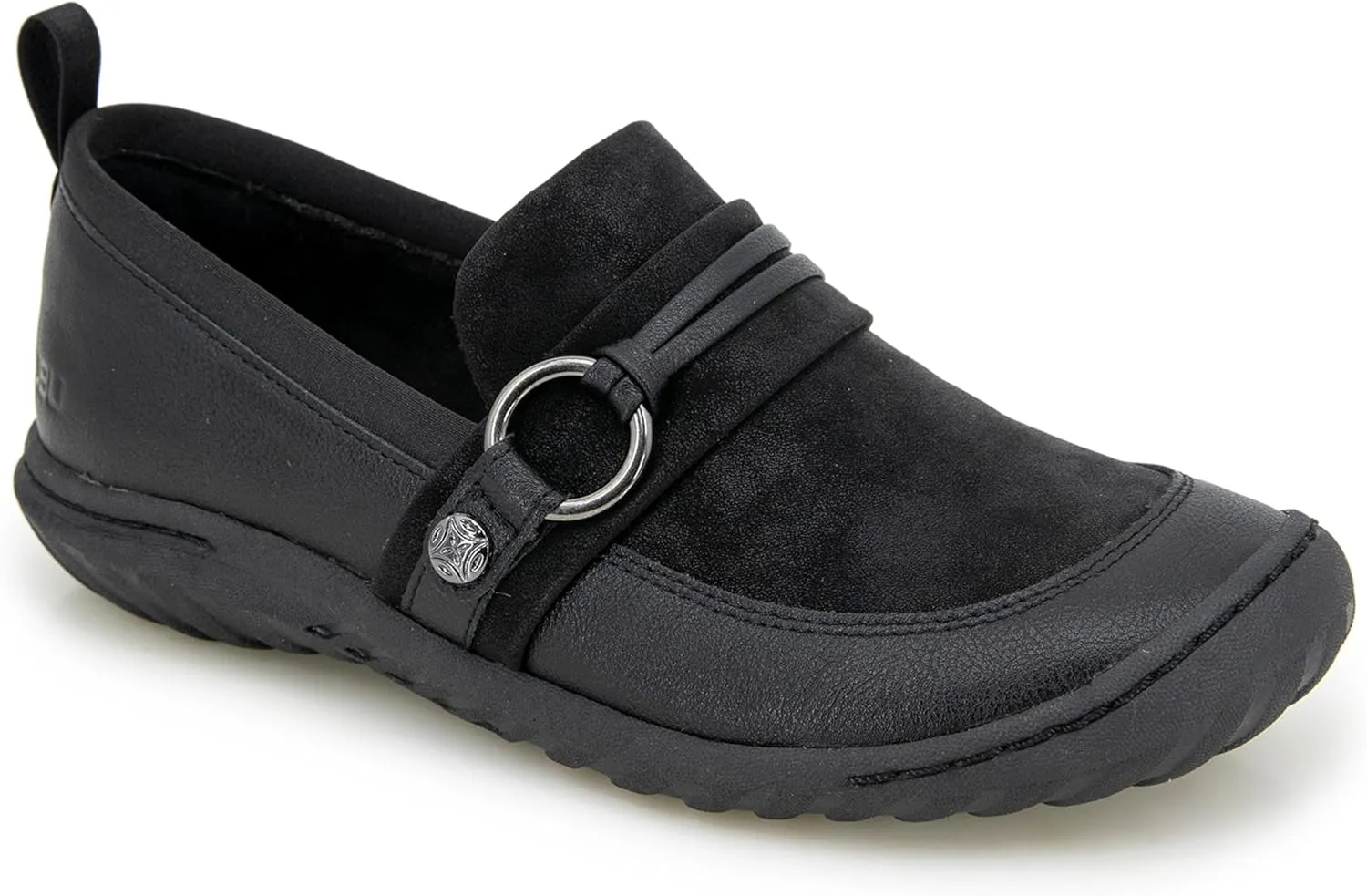 JBU Women's Phoebe Slip On Fashion Comfort Loafer Flat, Black, 6