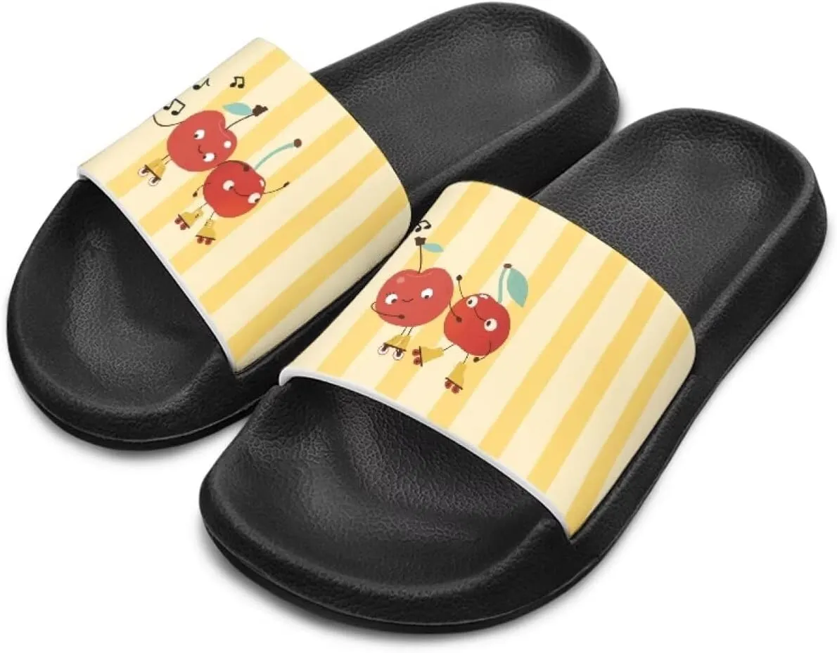 Jeiento Kids Slides Slip On Beach Sandals Anti Skid Sole Comfy Youth Boy Girl Pool Shoes Cute Cartoon Slippers for Indoor Outdoor
