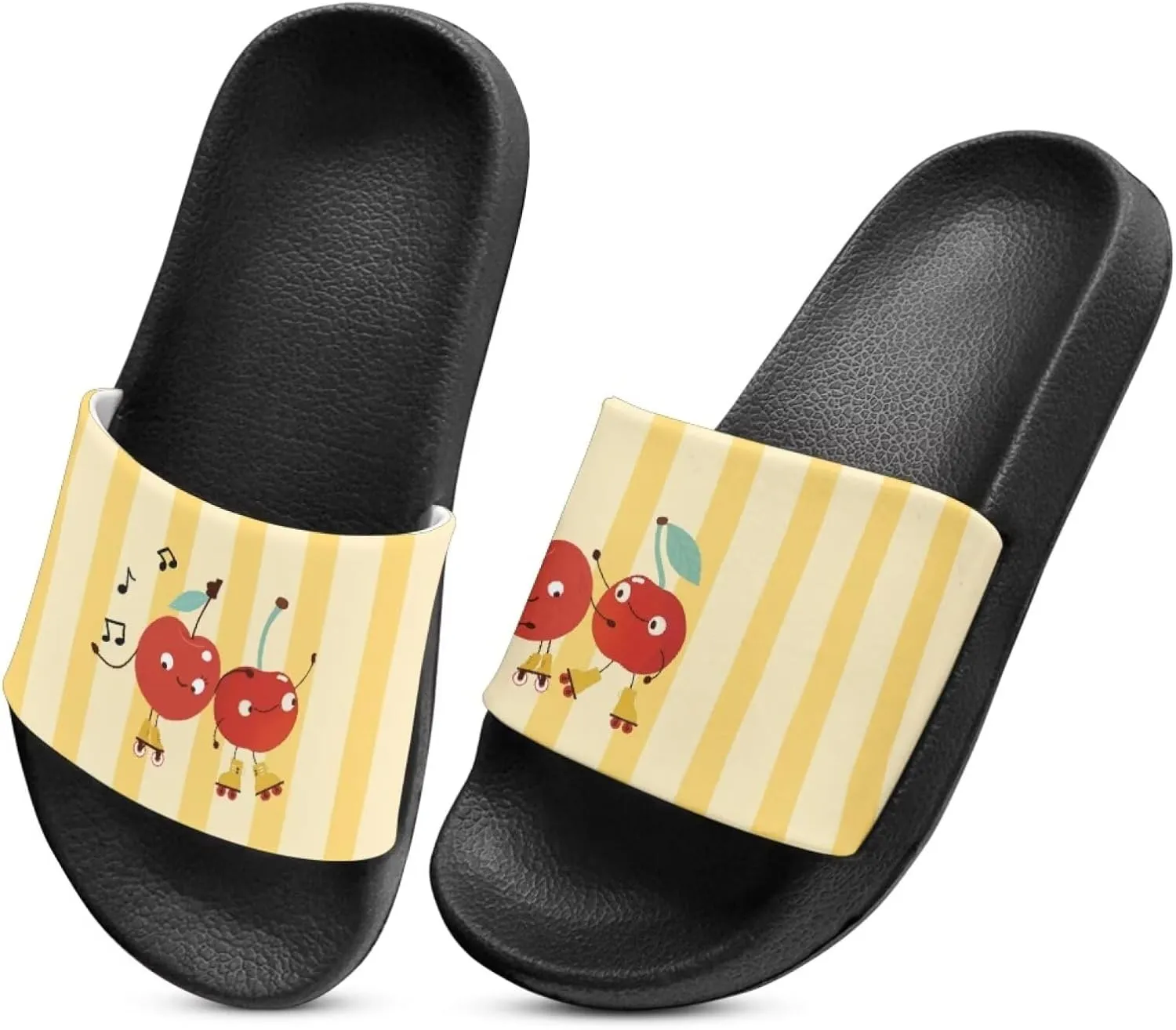 Jeiento Kids Slides Slip On Beach Sandals Anti Skid Sole Comfy Youth Boy Girl Pool Shoes Cute Cartoon Slippers for Indoor Outdoor