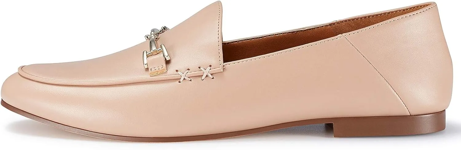 JENN ARDOR Loafers for Women Flats Shoes Womens Penny Loafers Slip On Pointed Toe Comfortable Office Work Driving Flats Fashion Dress Shoes for Women