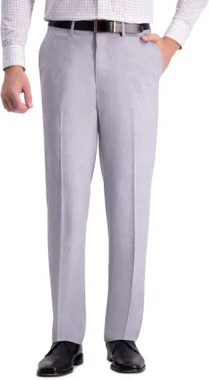 J.M. Haggar Men's 4-Way Stretch Straight Fit Flat Front Dress Pant