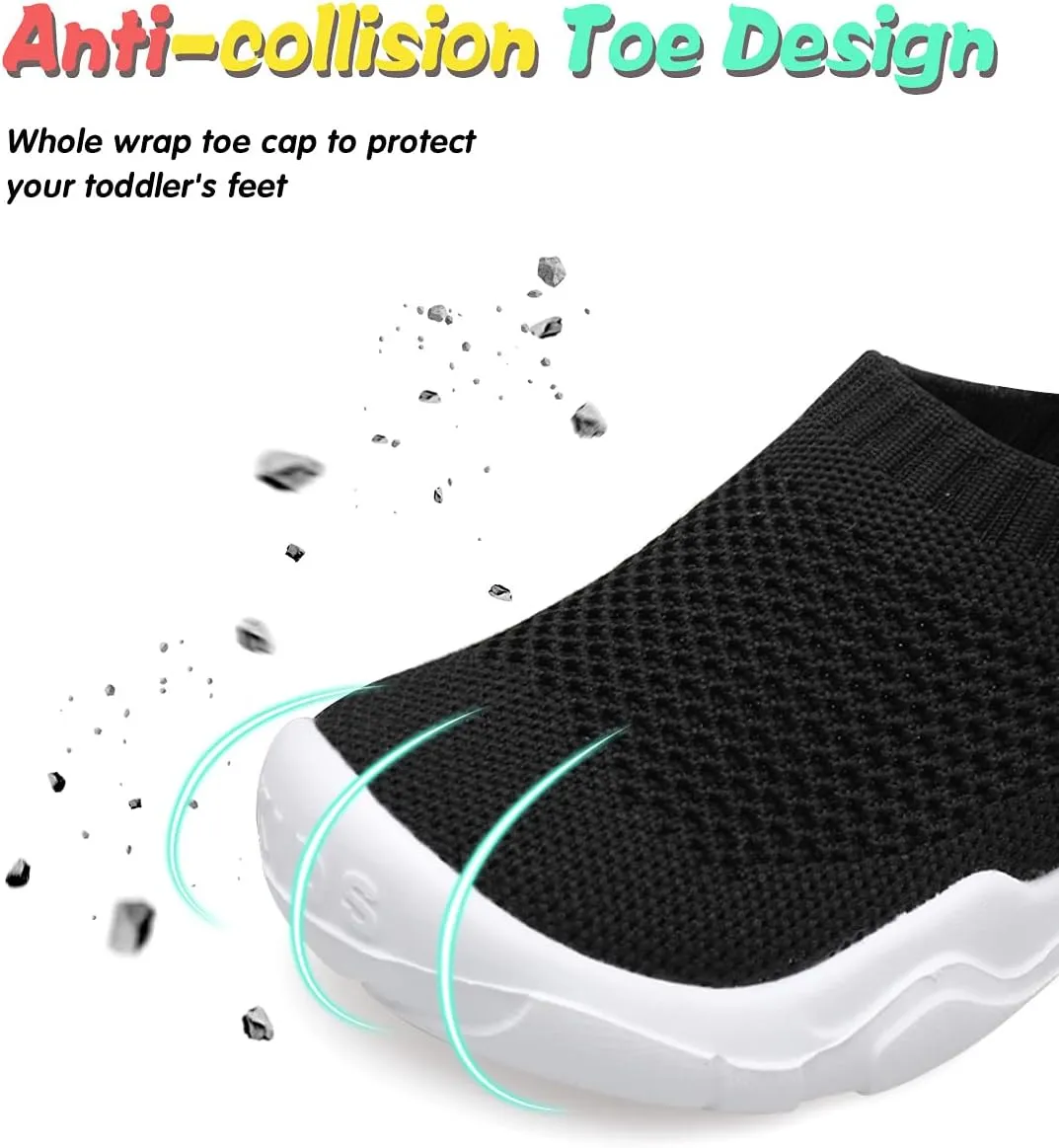 JOINFREE Toddler Boys Girls Sneaker Slip On Shoes Kids Lightweight Breathable Walking Shoes