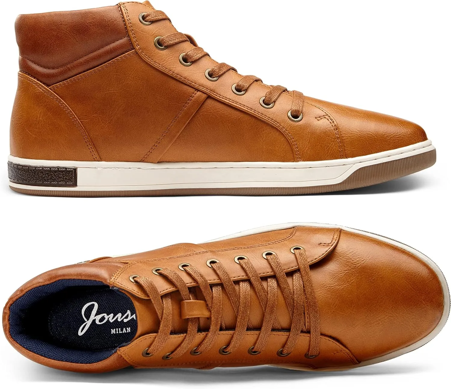 Jousen Men's Casual Shoes High Top Fashion Sneaker Lightweight Men Boots Shoes