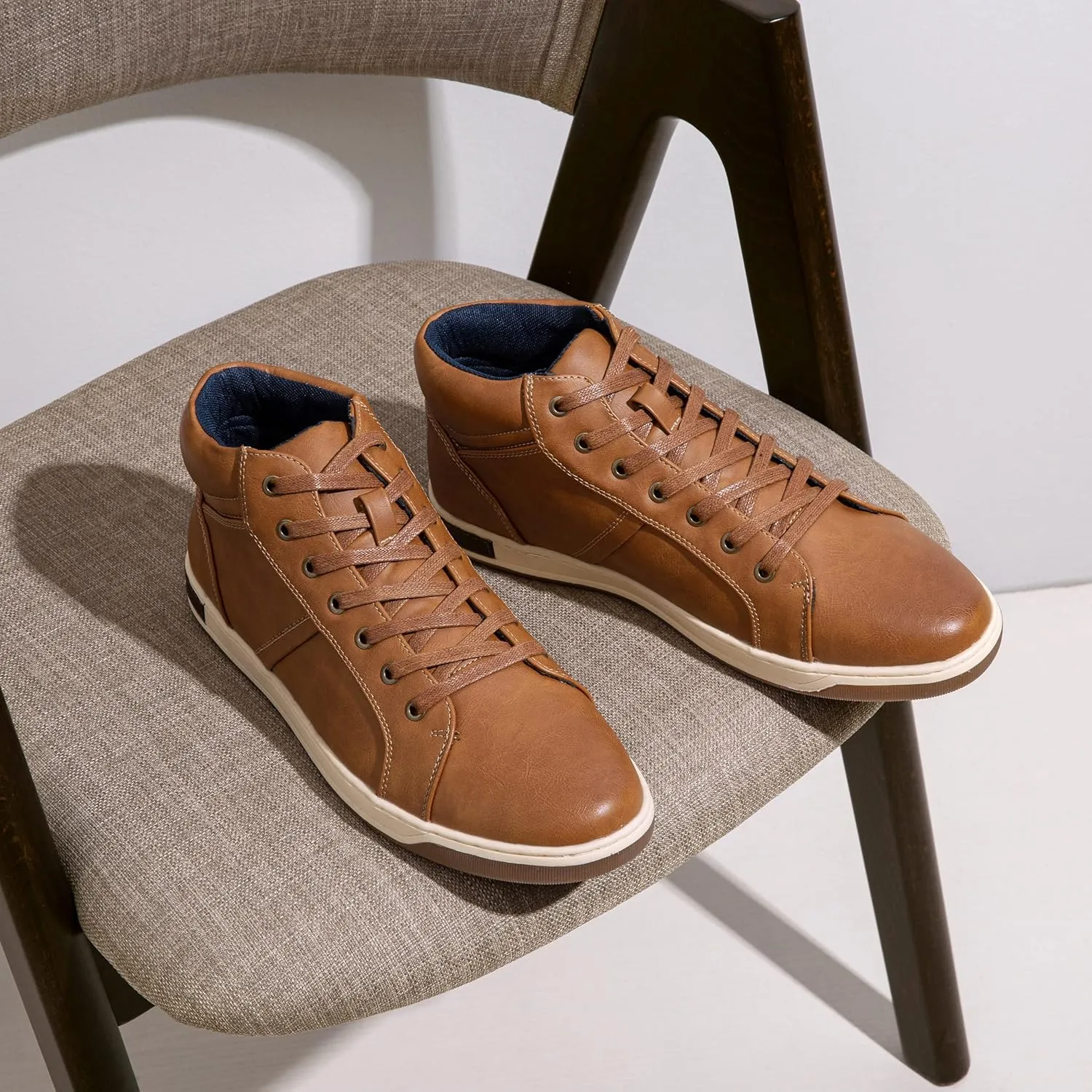Jousen Men's Casual Shoes High Top Fashion Sneaker Lightweight Men Boots Shoes
