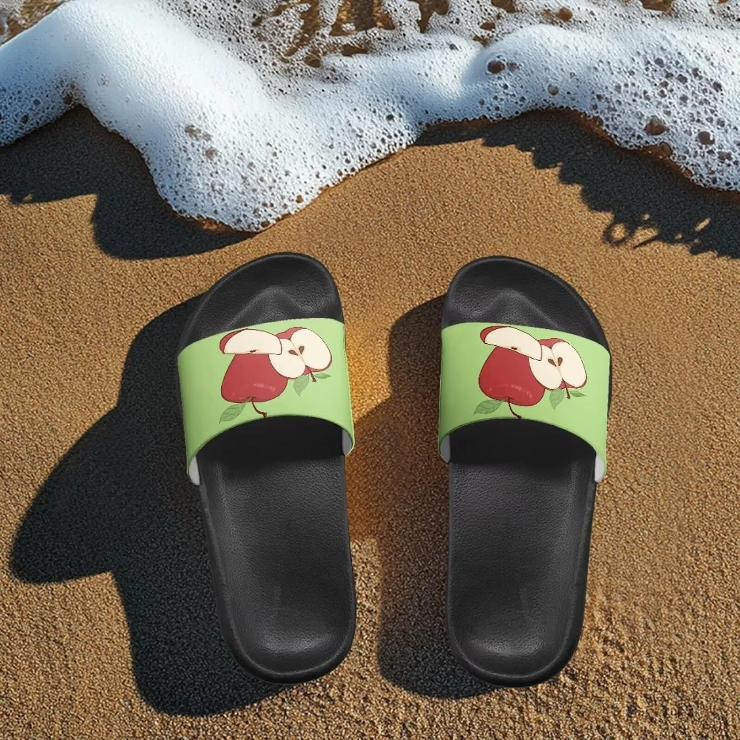 JoyLamoria Fruit Pattern Sandals House Slides Women Cloud Slippers Cushioned Non Slip Indoor Outdoor Open Toe Comfy