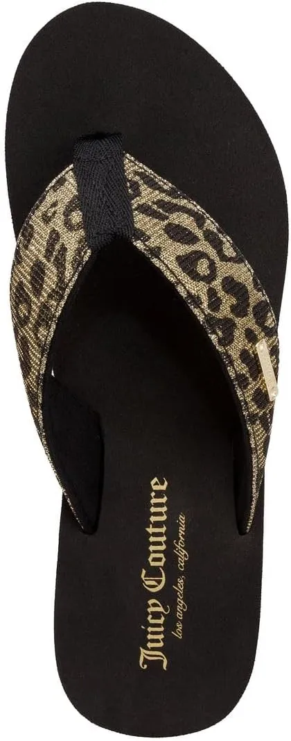 JUICY COUTURE Flip Flops, Soft Lightweight Beach Sandals for Women, Casual Slippers Shower Beach Pool Flat Slides Shoes