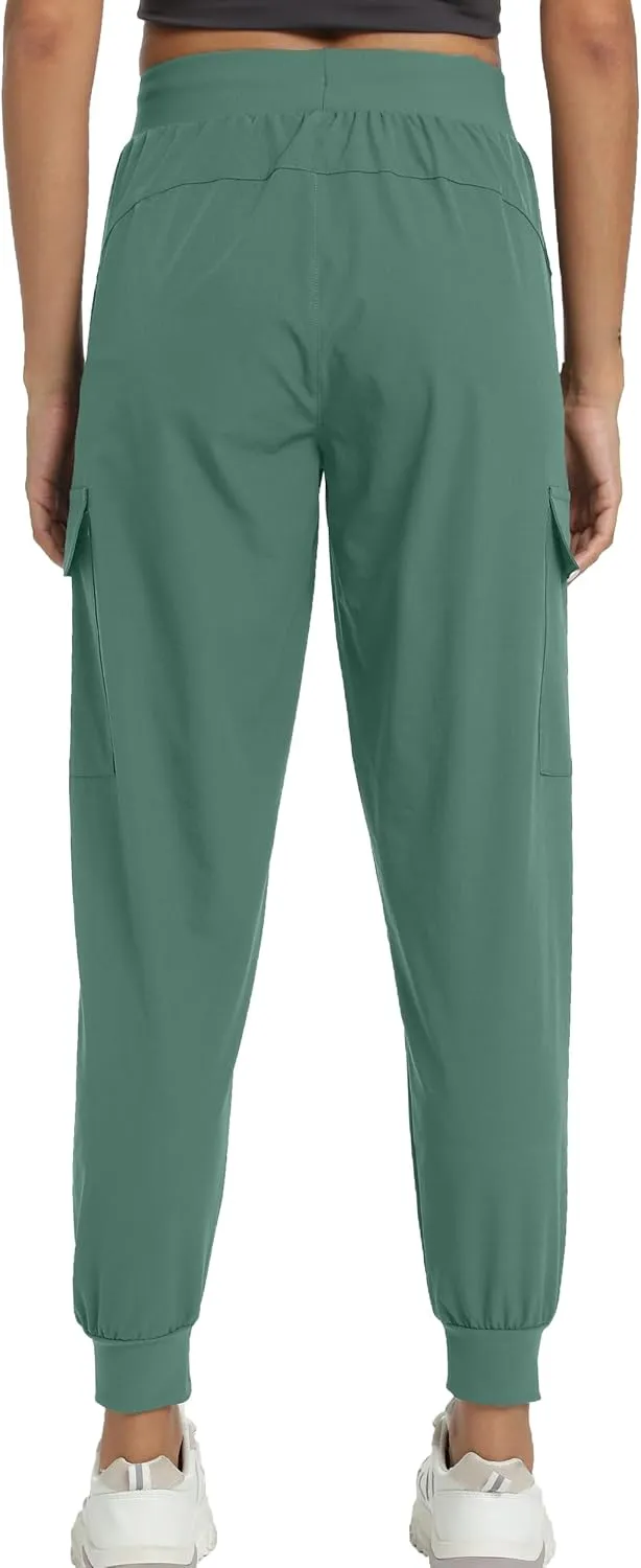 Kcutteyg Womens Water Resistant Hiking Pants with Pockets Quick Dry Soft Athletic Workout Joggers Pants for Camping Travel