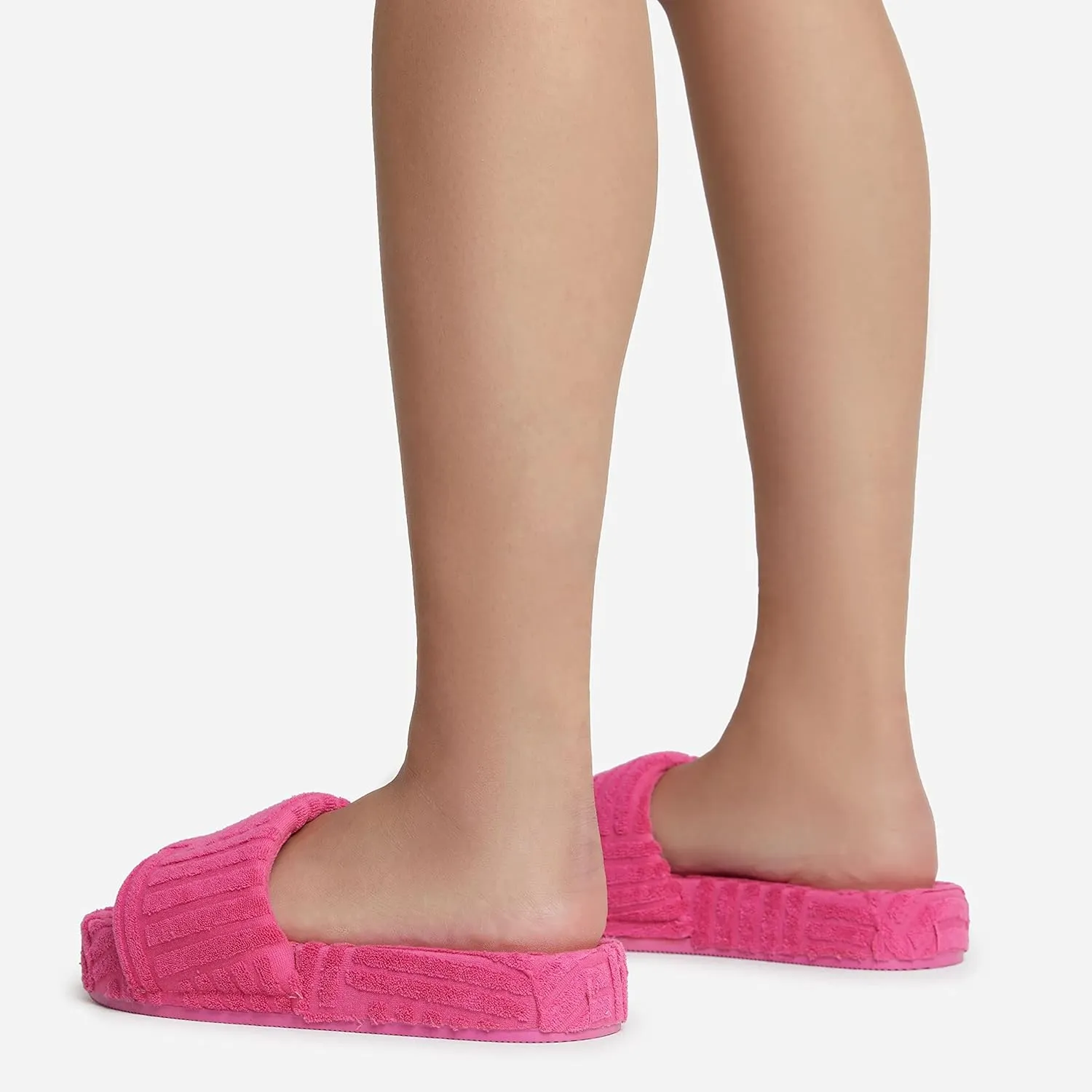 keleimusi Womens Towel Fabric Slipper Thick Sole Round Toe Strap Slide Sandals Shoes