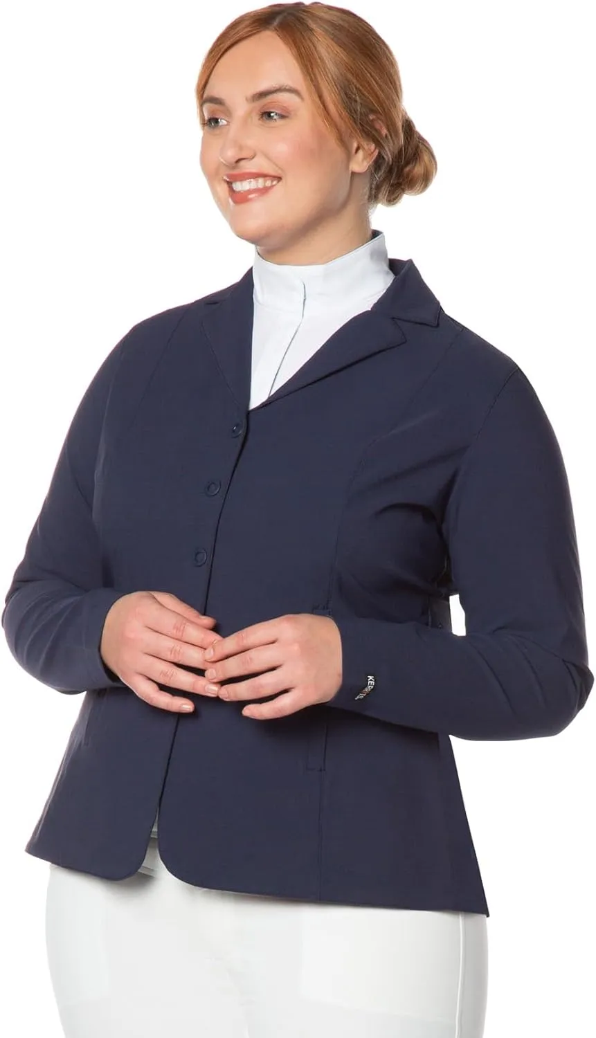 Kerrits Women's Equestrian Stretch Competitor Coat – 4-Snap, Lightweight English Horse Show Jacket, Machine Wash