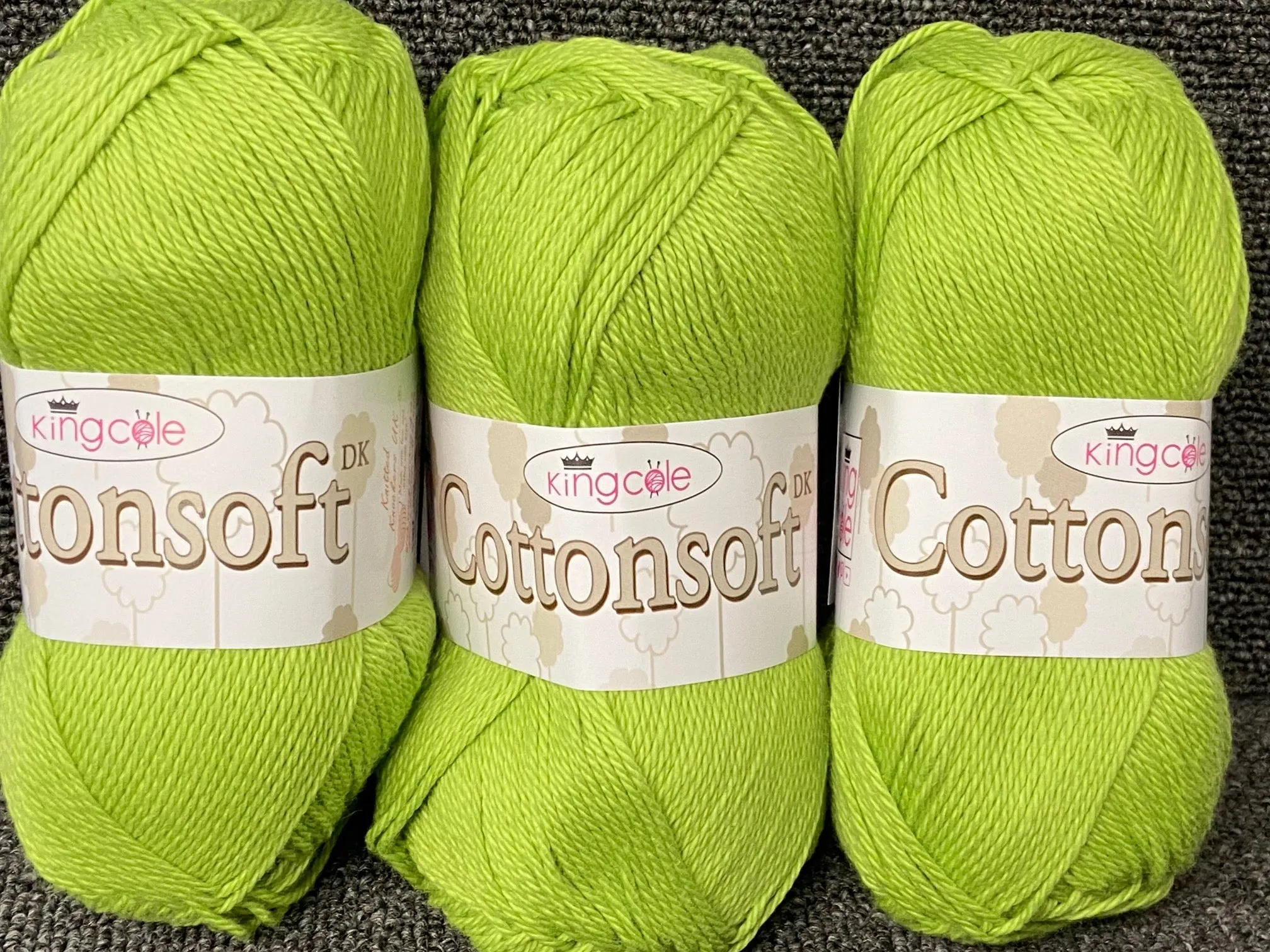 King Cole Cottonsoft Double Knit Yarn/Wool 100% Cotton 100g Ball Various Colours