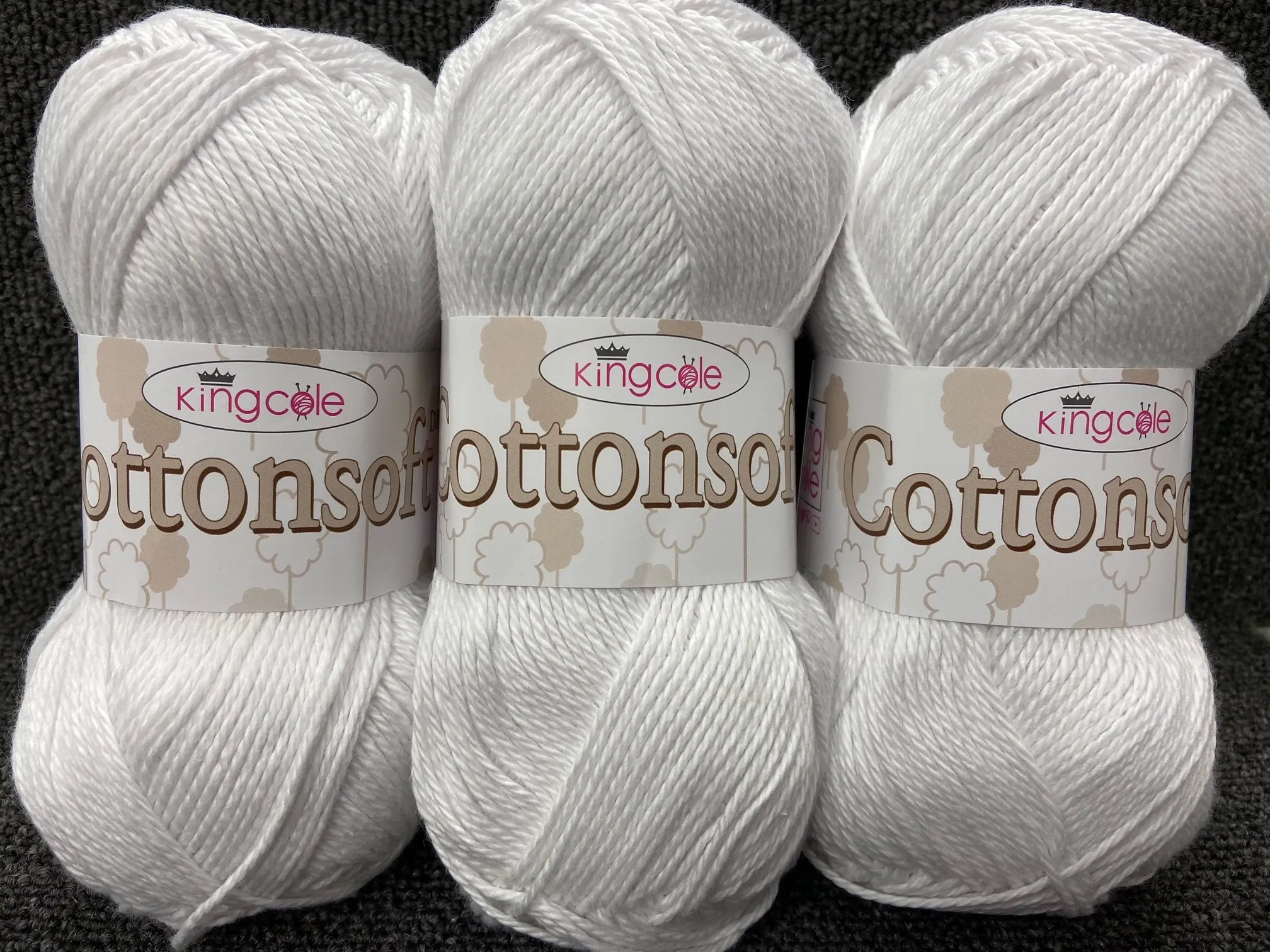 King Cole Cottonsoft Double Knit Yarn/Wool 100% Cotton 100g Ball Various Colours