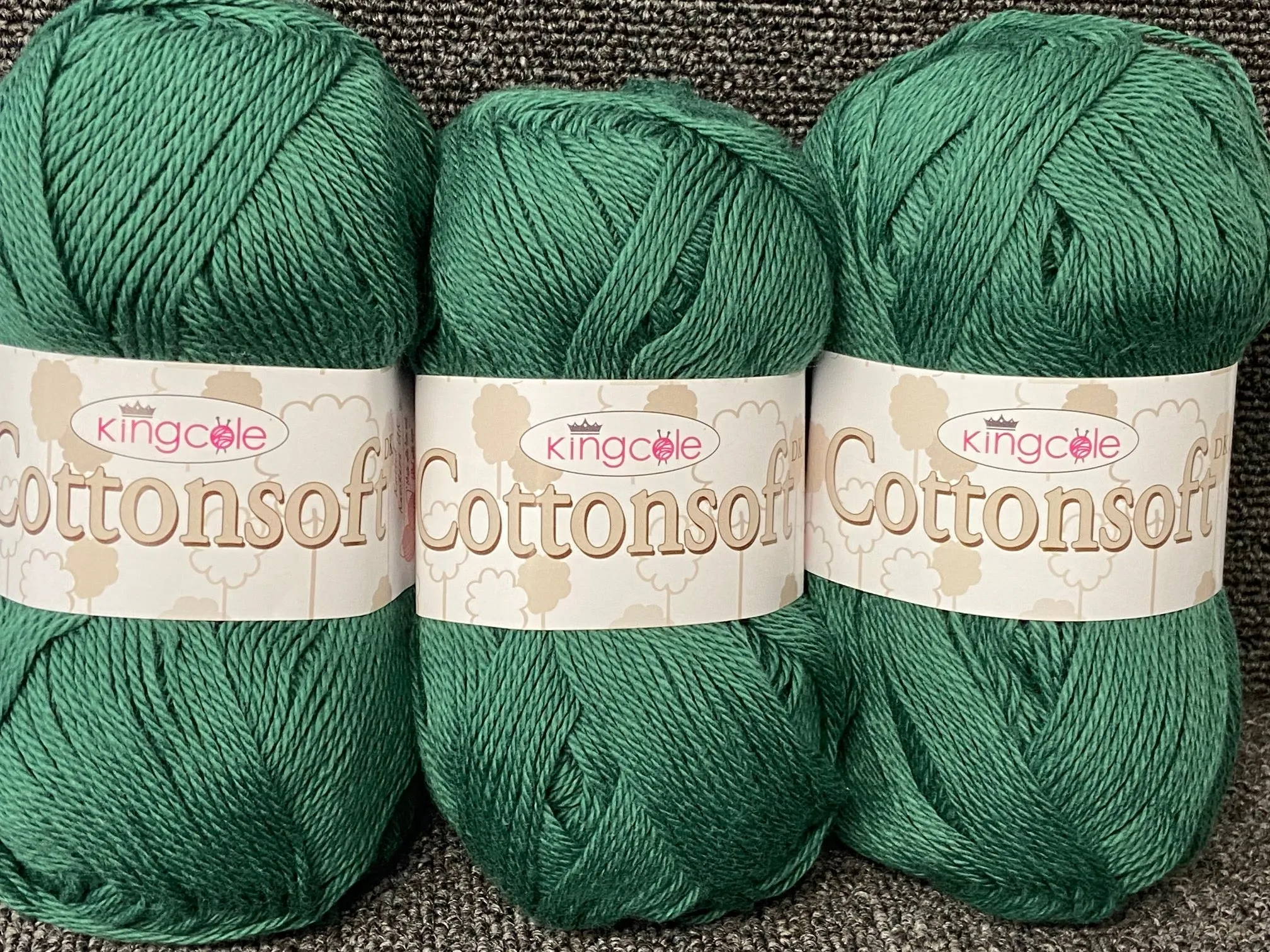 King Cole Cottonsoft Double Knit Yarn/Wool 100% Cotton 100g Ball Various Colours